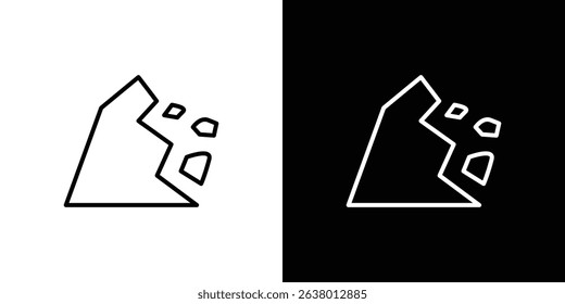 Cliff icon Graphic vector set for ui design