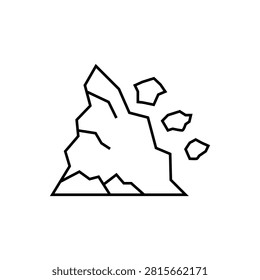 cliff icon illustration element design