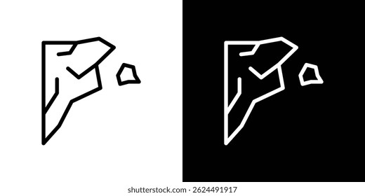Ícone Cliff. Vetor de tipo de logotipo definido