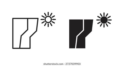 Icono de acantilado sobre fondo blanco. Icono de Vector de acciones