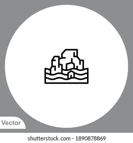 Cliff icon sign vector,Symbol, logo illustration for web and mobile