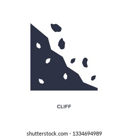 cliff icon. Simple element illustration from nature concept. cliff editable symbol design on white background. Can be use for web and mobile.