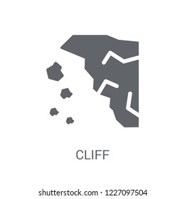 Cliff icon. Trendy Cliff logo concept on white background from Nature collection. Suitable for use on web apps, mobile apps and print media.