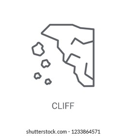 Cliff icon. Trendy Cliff logo concept on white background from Nature collection. Suitable for use on web apps, mobile apps and print media.