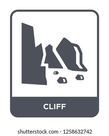 cliff icon vector on white background, cliff trendy filled icons from Nature collection, cliff simple element illustration