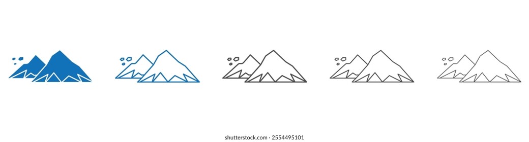 Cliff icon vector set collection for web