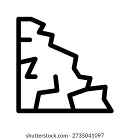 Cliff Icon Vector Symbol Design Illustration