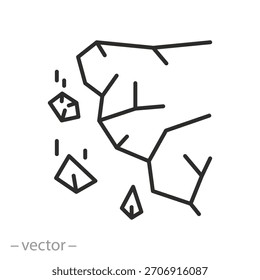 Ilustração da Web do Vetor de Ícone de Cliff
