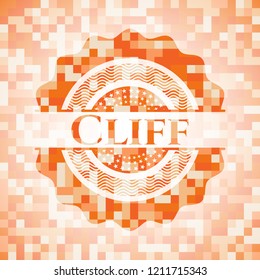 Cliff orange mosaic emblem