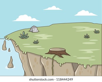 Cliff Vector Background