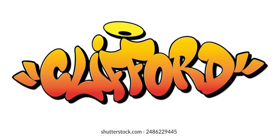 Clifford name in graffiti style. Vector illustration.