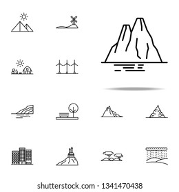 cliffs icon. Landspace icons universal set for web and mobile