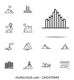 cliffs icon. Landspace icons universal set for web and mobile