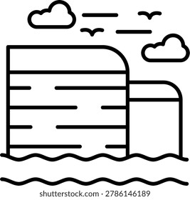 Cliffs of Moher Illustration vector Icon Design