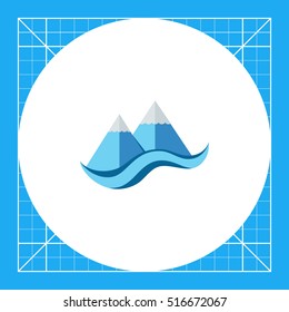 Cliffs and Sea Icon
