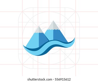 Cliffs and Sea Icon