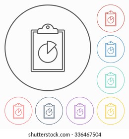 clilpboard pie graph icon