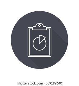 clilpboard pie graph icon
