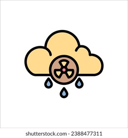 Climate Acid Rain Icon Vector Illustration