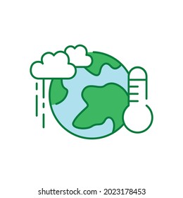 Climate action color icon. Corporate social responsibility. Sustainable Development Goals. SDG sign. Pictogram for ad, web, mobile app. UI UX design element.