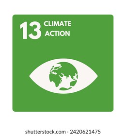 Climate Action, The goal 13 of sustainable development goals, icon