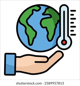 Climate Action Icon Element For Design