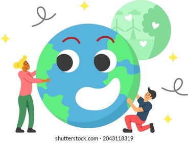 Climate Action People Vector Illustration