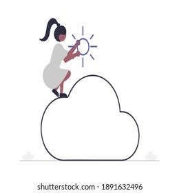 Climate app cartoon, for use in apps and sites.