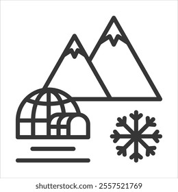 Climate Areas Outline Icon Vector Illustration