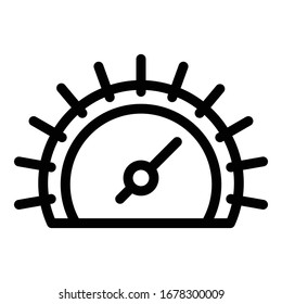 Climate Barometer Icon. Outline Climate Barometer Vector Icon For Web Design Isolated On White Background