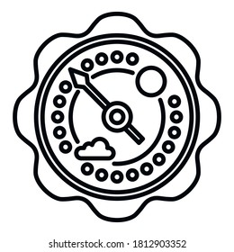 Climate barometer icon. Outline climate barometer vector icon for web design isolated on white background