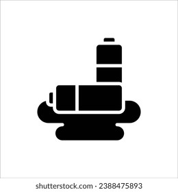 Ilustración de vectores de iconos con llenado de baterías de aire