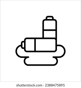 Ilustración del vector de contorno de la batería del climatizador