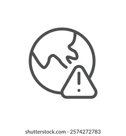 climate change aware outline icon vector design good for web or mobile app