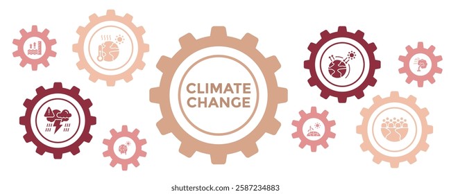 Climate Change Banner Icon. Vector Illustration For Business Corporate