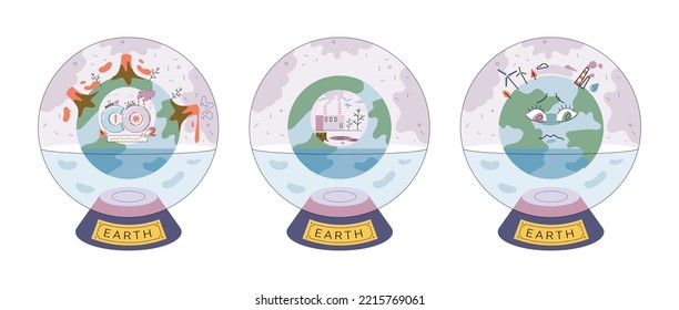 Climate change concept. Global warming metaphor. Nature environment danger, energy business industr, climate change saving planet, air pollution. Temperature rising animal extinction. Environment Day