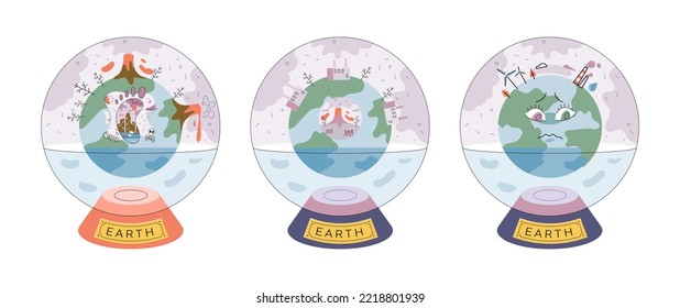 Climate change concept. Global warming metaphor. Nature environment danger, energy business industr, climate change saving planet, air pollution. Temperature rising animal extinction. Environment Day