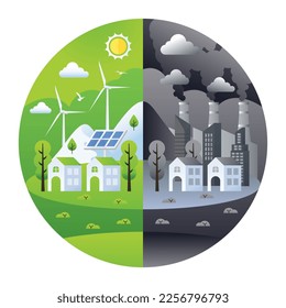 Konzept des Klimawandels Infografik