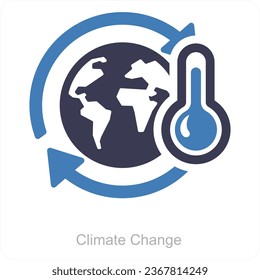 Climate Change and environment icon concept