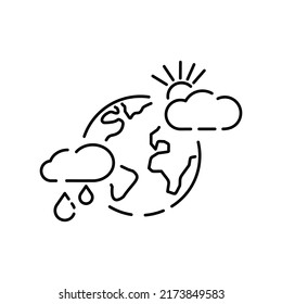 Climate Change And Environment line Icons Vector. Hot Weather. Save Nature And Ecology Protest. Drought. thirst. Cracked and dried plant or soil. Global disaster. Famine. Water