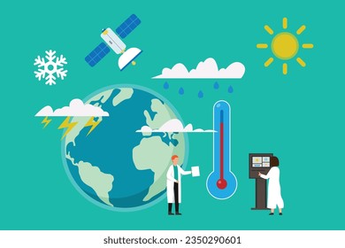 Climate change Global warming 2d vector illustration concept for banner, website, landing page, flyer, etc