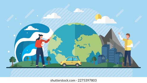 Climate change and global warming concept. Save the planet. World environment day. Earth day. Sustainable lifestyle and climate change problem. Global warming. Drought effect. Biodiversity