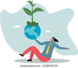 Mudança climática e responsabilidade do aquecimento global, compromisso do líder mundial de cuidar do nosso planeta terra.sobre um homem e sua vida.