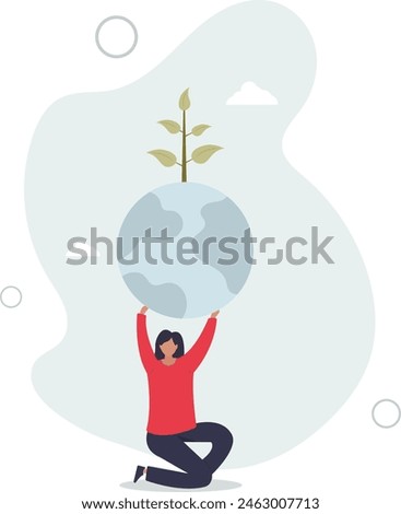 Climate change and global warming responsibility, world leader commitment to take care our planet earth.flat vector illustration.