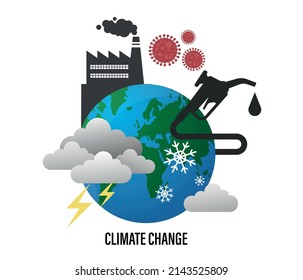 Klimawandel. Erderwärmung. retten Sie die Welt. bearbeitbare Vektorgrafik.
