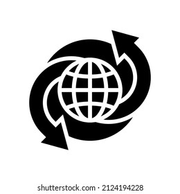 climate change glyph icon vector. climate change sign. isolated contour symbol black illustration