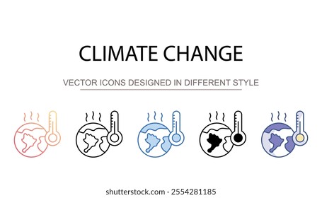 Climate Change icon design with white background stock illustration