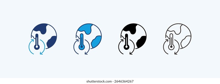 Conjunto de iconos de cambio climático Colección de estilo múltiple