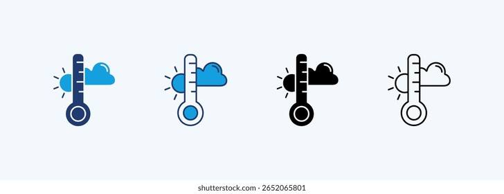 Conjunto de iconos de cambio climático Colección de estilo múltiple