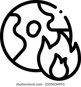 climate change icon. Thin Linear Style Design Isolated On White Background